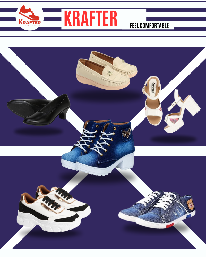 KRAFTER SHOES BANNER FOR GIRLS AND WOMENS